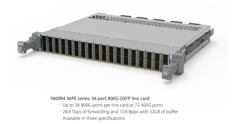 Arista 7800R4 36PE line card: 36 Port 800G OSFP line card