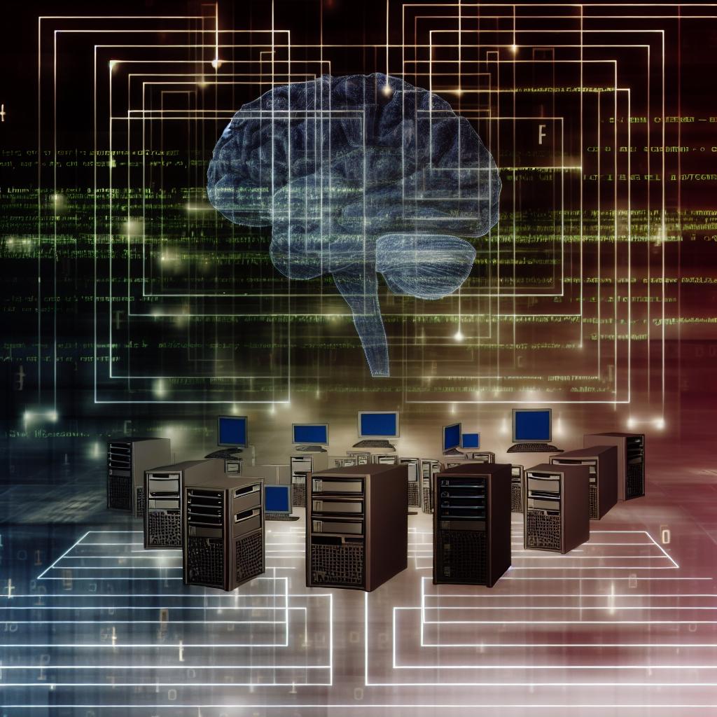 Modern data center infrastructure with compute, storage, and networking architecture
